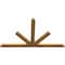 Ekena Millwork Saratoga Rough Sawn Timber Gable Bracket, Western Red Cedar, 72"W x 42"H x 2"D x 4"F, 14/12 Pitch GBW072X42X0204SAR00RWR - alternate 3